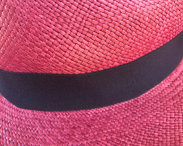All Women  Classic Large Brim Toquilla Straw Hat Panama Hat Mujer Sombrero Cl�sico Ala Ancha Grande de Paja Toquilla Natural Pink Rosa Rosado AWANA