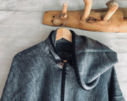 All Women Alpaca Wool Hoodie Cape Mujer Lana de Alpaca Capa con Capucha Gorro Poncho Grey Gray Silver Plata Gris Plateado PlateadaBrown AWANA