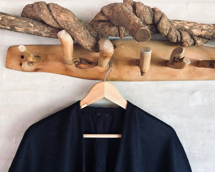 All Women Alpaca Wool Oversized Cardigan Poncho Cape Mujer Lana de Alpaca Tapado Oversized Capa Midnight Blue Dark Blue Azul Oscuro Azul Media Noche AWANA DESIGNS
