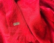 All Women Shawl Scarf Echarpe Mujer Lana de Alpaca Wool Bufanda Chal Chalina Estola Bright Red Rojo Encendido AWANA DESIGNS