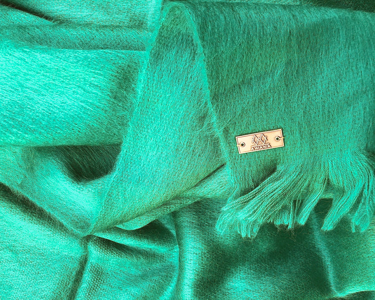 All Women Shawl Scarf Echarpe Mujer Lana de Alpaca Wool Bufanda Chal Chalina Estola Verde Green AWANA DESIGNS